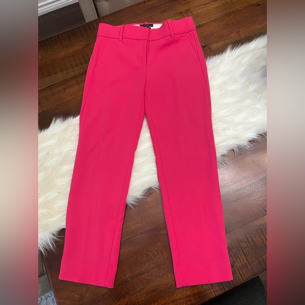 J.Crew Cameron Pant 4P Hot Pink Slim Ankle Work Career NWT - Picture 6 of 7